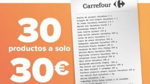 Lee más sobre el artículo La cesta de la compra de 30 productos por 30 euros que ya ofrece Carrefour