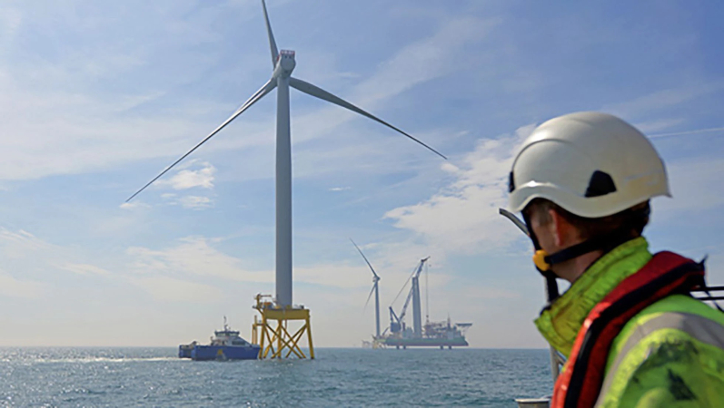 Instalación de energía eólica marina de Avangrid en una imagen facilitada por la empresa.