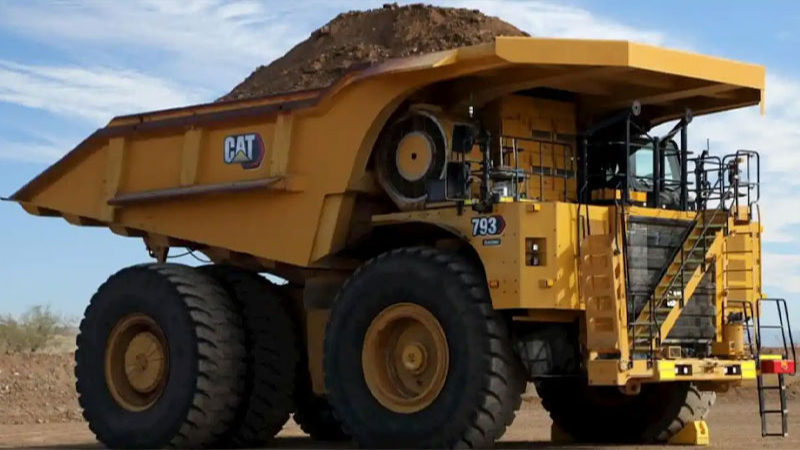 Caterpillar ha probado con éxito su primer camión minero eléctrico 793, estos fueron los resultados. Foto cortesía de Caterpillar