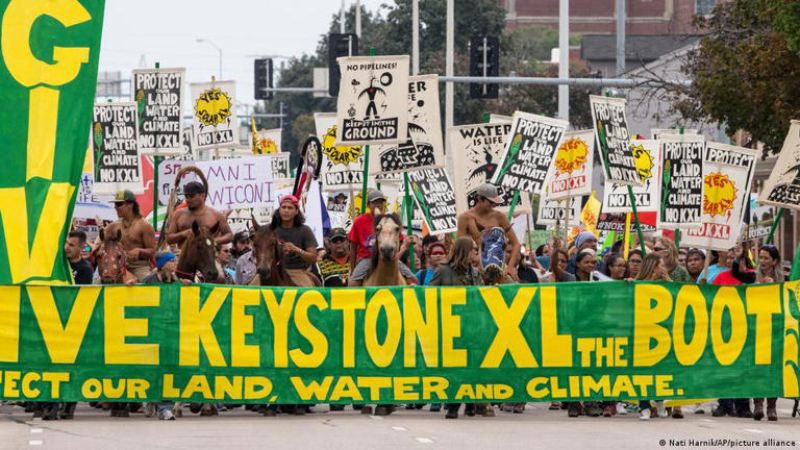 El oleoducto Keystone ha sido objeto de manifestaciones y demandas judiciales de grupos ecologistas de Estados Unidos.