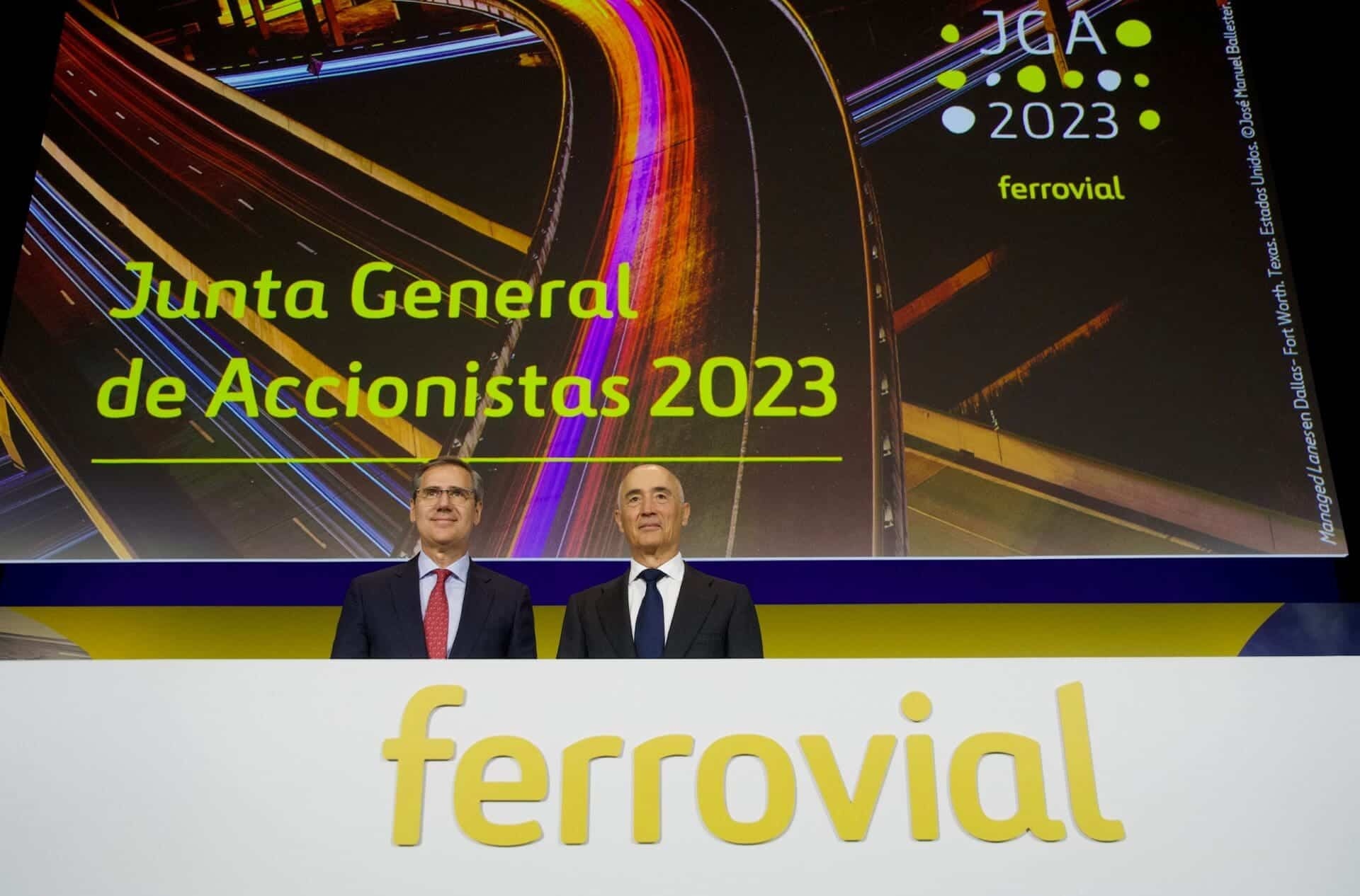 La junta de accionistas de Ferrovial en la que se aprobó por una amplia mayoría el traslado de la sede del grupo presidido por Rafael del Pino a Países Bajos.